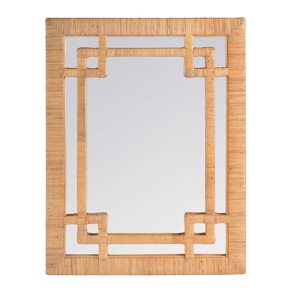 Butler Specialty Company - Hana Woven Rattan Wall Mirror, Light Brown - 9756404 View 1