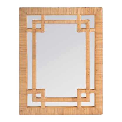 Butler Specialty Company - Hana Woven Rattan Wall Mirror, Light Brown - 9756404 View 1