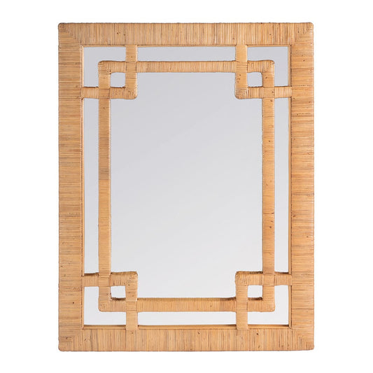 Butler Specialty Company - Hana Woven Rattan Wall Mirror, Light Brown - 9756404 View 1