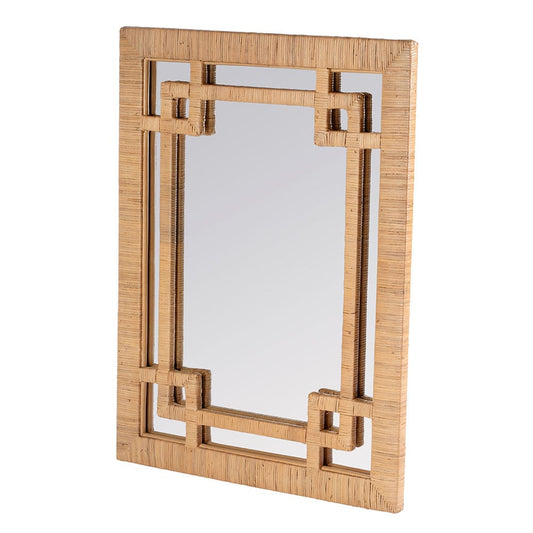 Butler Specialty Company - Hana Woven Rattan Wall Mirror, Light Brown - 9756404 View 2