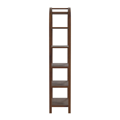 Butler Specialty Company - Hanover 80 in. H x 30 in. W Wood Arched 5 Tier Etagere Bookcase, Medium Brown - 5545188
