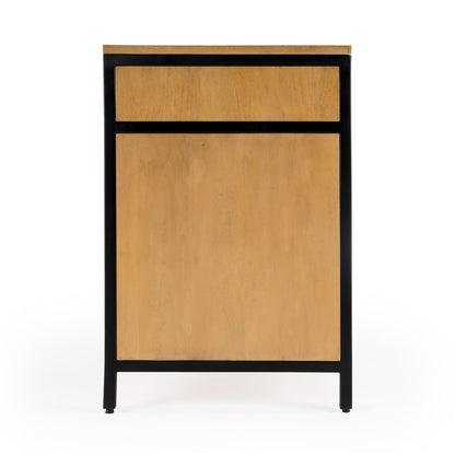 Butler Specialty Company - Hans 48 in. W Rectangular Wood & Metal 4 Drawer Writing Desk with Storage, Light Brown - 5552419