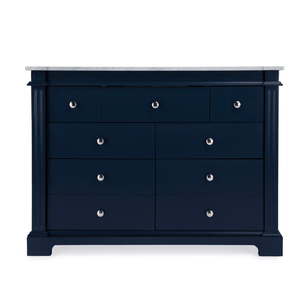 Butler Specialty Company - Harley 48 in. W Single Marble Top Bathroom Vanity/Sink Set, Navy Blue - 5572372_CLOSEOUT