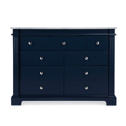 Butler Specialty Company - Harley 48 in. W Single Marble Top Bathroom Vanity/Sink Set, Navy Blue - 5572372_CLOSEOUT