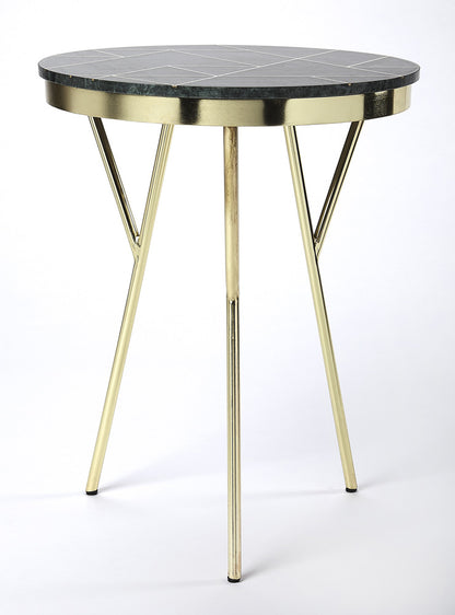 Butler Specialty Company - Haven Green Marble & Brass Side Table, Green - 5401025_CLOSEOUT