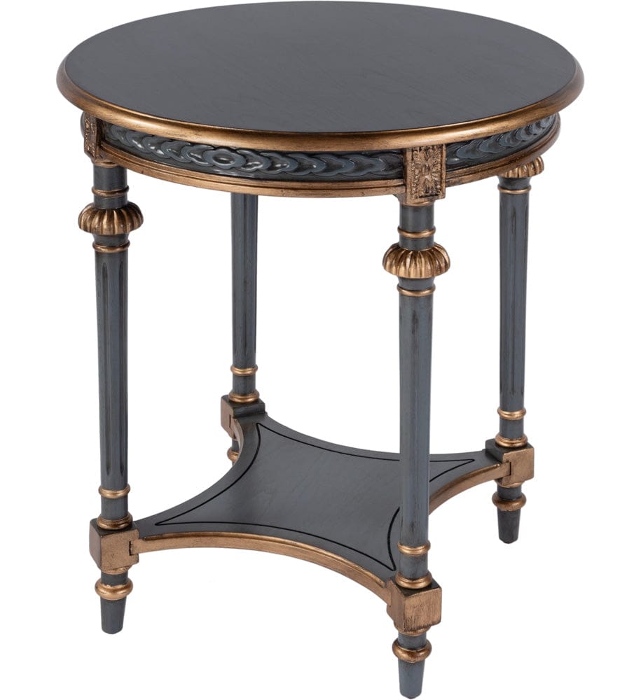 Butler Specialty Company Hellinger 24 in. W Round Wood End Table with Open Shelf  - Pastel Blue - 6162483 view 1