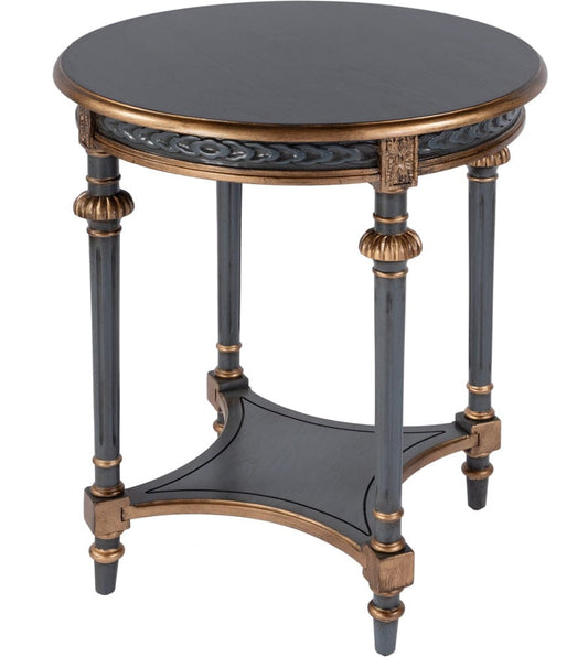 Butler Specialty Company Hellinger 24 in. W Round Wood End Table with Open Shelf  - Pastel Blue - 6162483 view 1