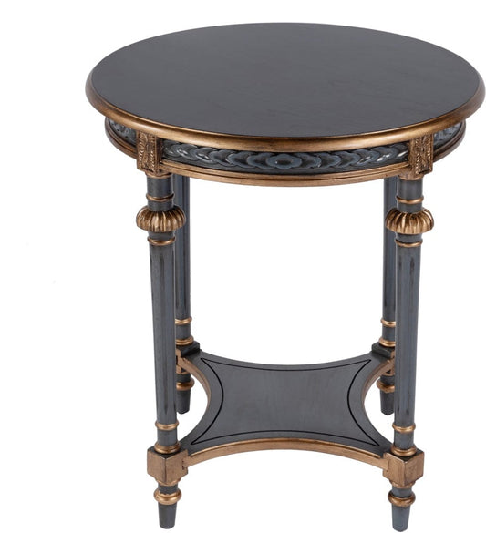 Butler Specialty Company Hellinger 24 in. W Round Wood End Table with Open Shelf  - Pastel Blue - 6162483 view 2