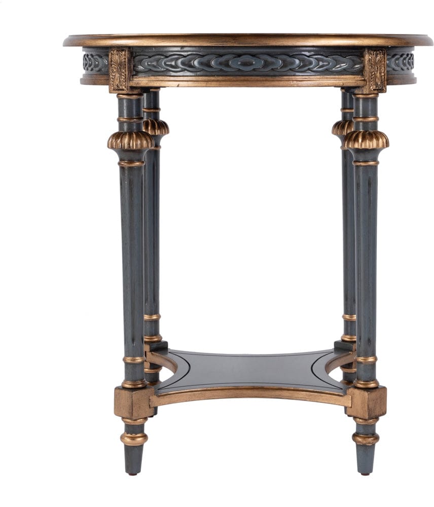 Butler Specialty Company Hellinger 24 in. W Round Wood End Table with Open Shelf  - Pastel Blue - 6162483 view 3