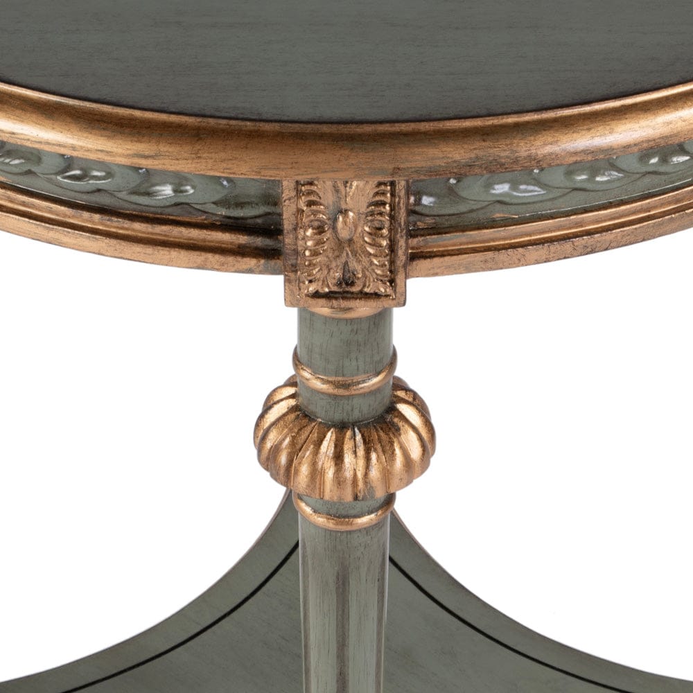 Butler Specialty Company Hellinger 24 in. W Round Wood Tall Open Shelf End Table  - Pastel Green - 6162482 view 5