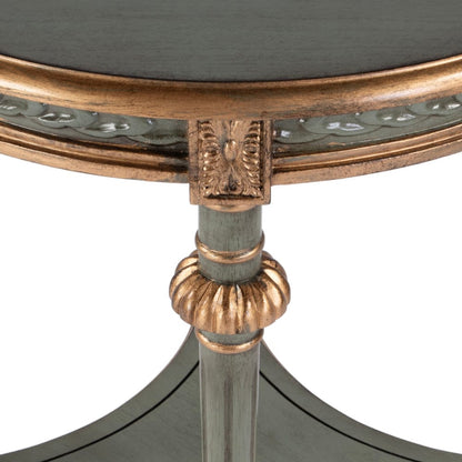 Butler Specialty Company Hellinger 24 in. W Round Wood Tall Open Shelf End Table  - Pastel Green - 6162482 view 5