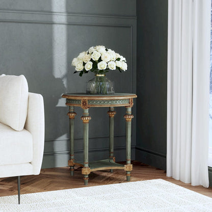 Butler Specialty Company - Hellinger 24 in. W Round Wood Tall Open Shelf End Table - Pastel Green - 6162482 view 7