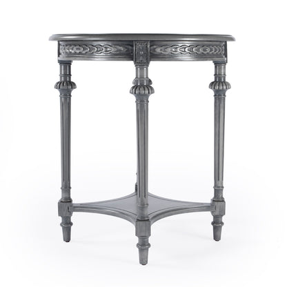 Butler Specialty Company - Hellinger 24 in. W Round Wood End Table with Lower Shelf, Gray - 6162418