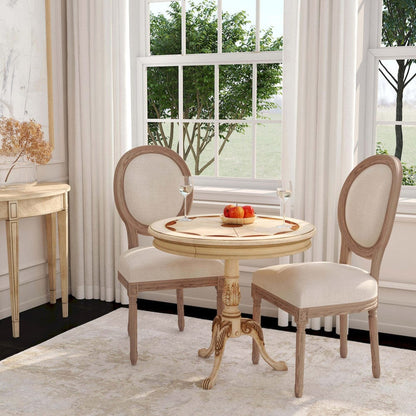 Butler Specialty Company - Heritage - Carissa 30 in. W Round Wood Pedestal Foyer Table, Beige - 533424 view 2