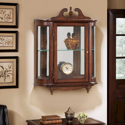 Butler Specialty Company - Heritage - Melinda 27.5 in. H x 21 in. W Rectangular Wood Wall Curio, Dark Brown - 1927024 view 3