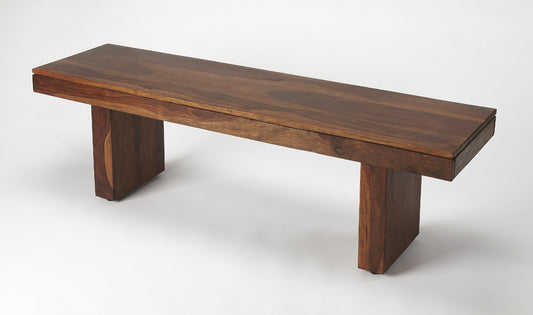 Butler Specialty Company - Hewett 57 in. W Rectangular Solid Wood Bench, Dark Brown - 4239140