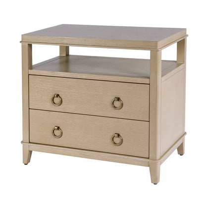 Butler Specialty Company - Highbury 28 in. W Rectangular Wood 2 Drawer Nightstand w Open Shelf, Beige - 6251516 view 1