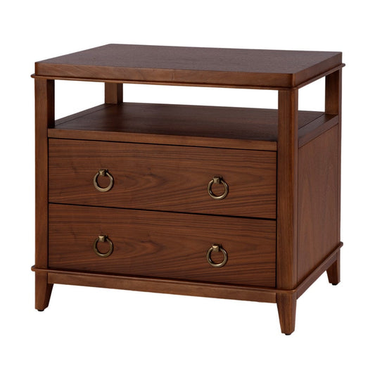Butler Specialty Company - Highbury 28 in. W Rectangular Wood 2 Drawer Nightstand w Open Shelf, Medium Brown - 6251489 view 1