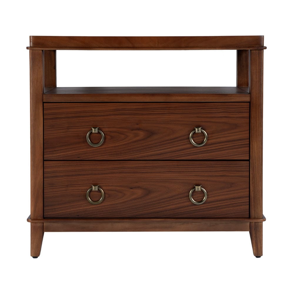 Butler Specialty Company - Highbury 28 in. W Rectangular Wood 2 Drawer Nightstand w Open Shelf, Medium Brown - 6251489 view 3