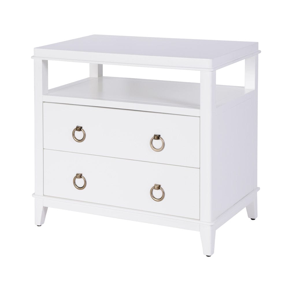 Butler Specialty Company - Highbury 28 in. W Rectangular Wood 2 Drawer Nightstand w Open Shelf, Smooth White - 6251304 view 1