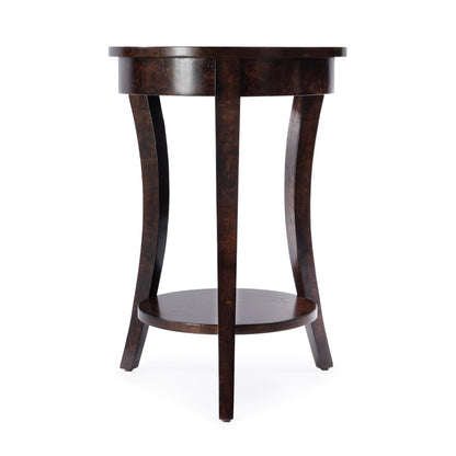 Butler Specialty Company - Holdin 18 in. W Round Wood Side Table, Dark Brown - 992446