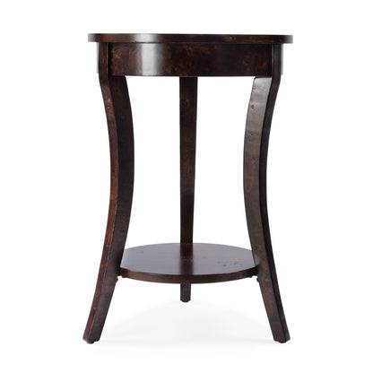 Butler Specialty Company - Holdin 18 in. W Round Wood Side Table, Dark Brown - 992446