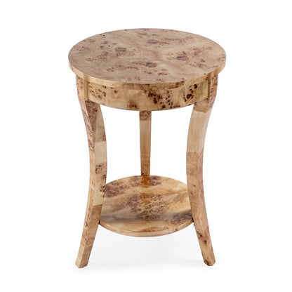 Butler Specialty Company - Holdin 18 in. W Round Wood Side Table, Light Brown - 992443