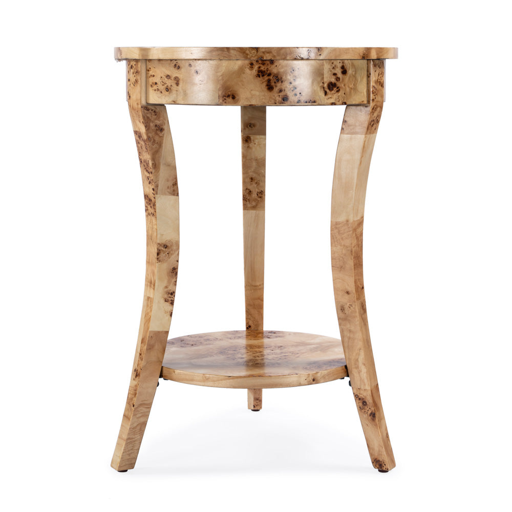 Butler Specialty Company - Holdin 18 in. W Round Wood Side Table, Light Brown - 992443