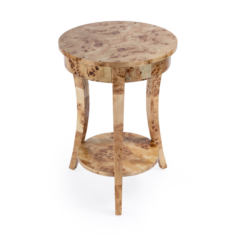 Butler Specialty Company - Holdin 18 in. W Round Wood Side Table, Light Brown - 992443