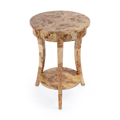 Butler Specialty Company - Holdin 18 in. W Round Wood Side Table, Light Brown - 992443