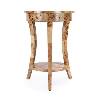 Butler Specialty Company - Holdin 18 in. W Round Wood Side Table, Light Brown - 992443