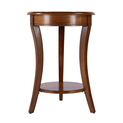 Butler Specialty Company - Holdin 18 in. W Round Wood Side Table, Medium Brown - 992101