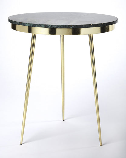 Butler Specialty Company - Hollings Green Marble & Brass Side Table, Green - 5402025_CLOSEOUT