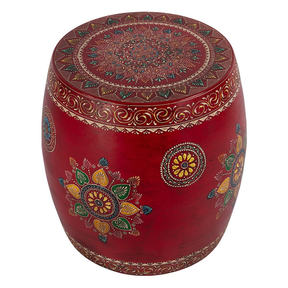 Butler Specialty Company - Imani 17" W Round Iron Drum Side Table, Red - 5833290 View 1