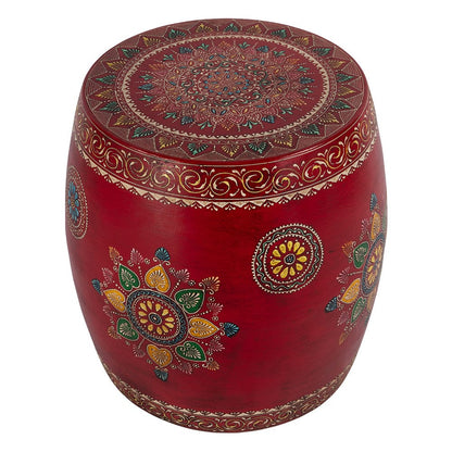 Butler Specialty Company - Imani 17" W Round Iron Drum Side Table, Red - 5833290 View 1