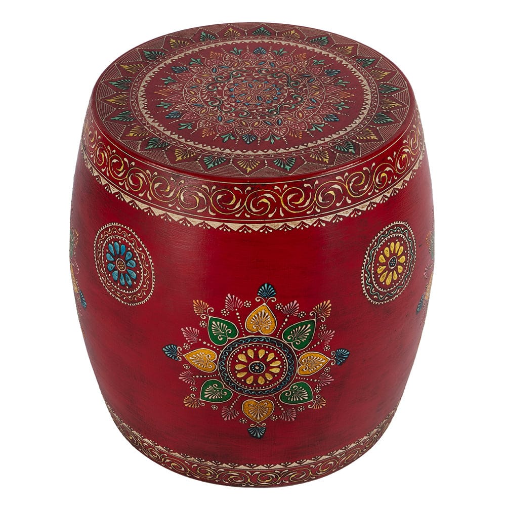 Butler Specialty Company - Imani 17" W Round Iron Drum Side Table, Red - 5833290 View 2