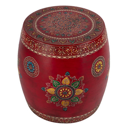 Butler Specialty Company - Imani 17" W Round Iron Drum Side Table, Red - 5833290 View 2