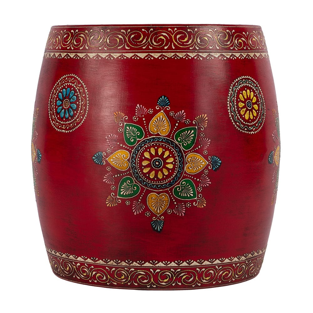 Butler Specialty Company - Imani 17" W Round Iron Drum Side Table, Red - 5833290 View 3