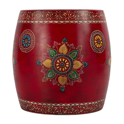 Butler Specialty Company - Imani 17" W Round Iron Drum Side Table, Red - 5833290 View 3