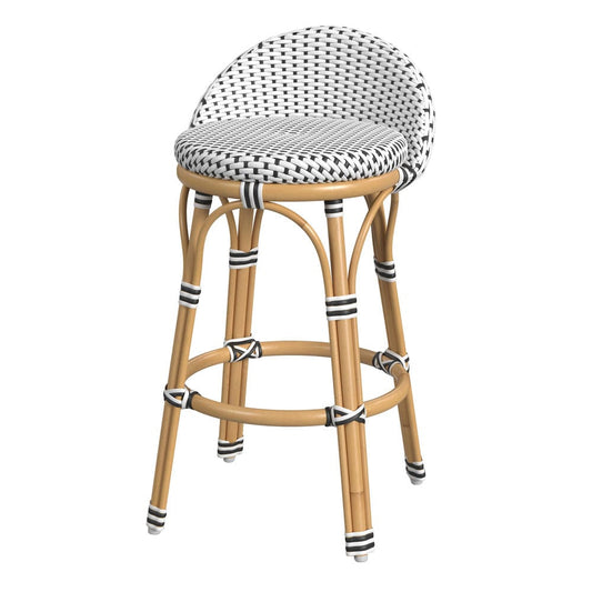 Butler Specialty Company - Inez 24 in. Seat Height Rattan Low Back Counter Stool, Black - 5981295 view 1