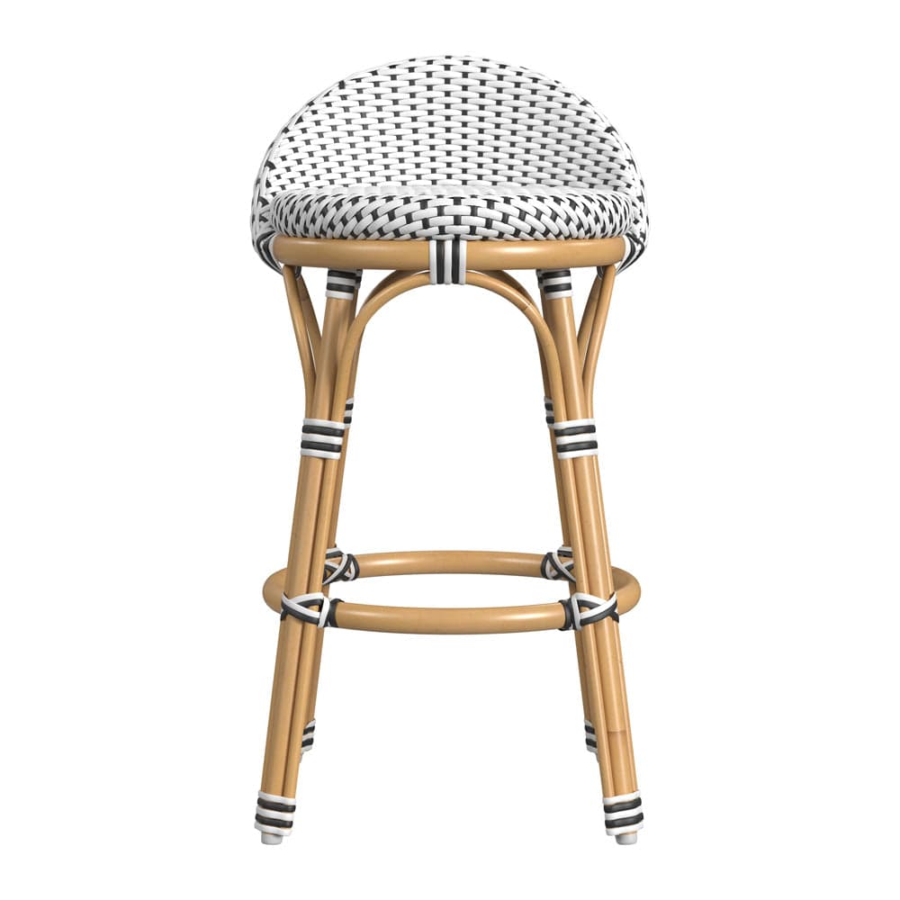 Butler Specialty Company - Inez 24 in. Seat Height Rattan Low Back Counter Stool, Black - 5981295 view 3