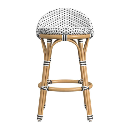 Butler Specialty Company - Inez 24 in. Seat Height Rattan Low Back Counter Stool, Black - 5981295 view 3
