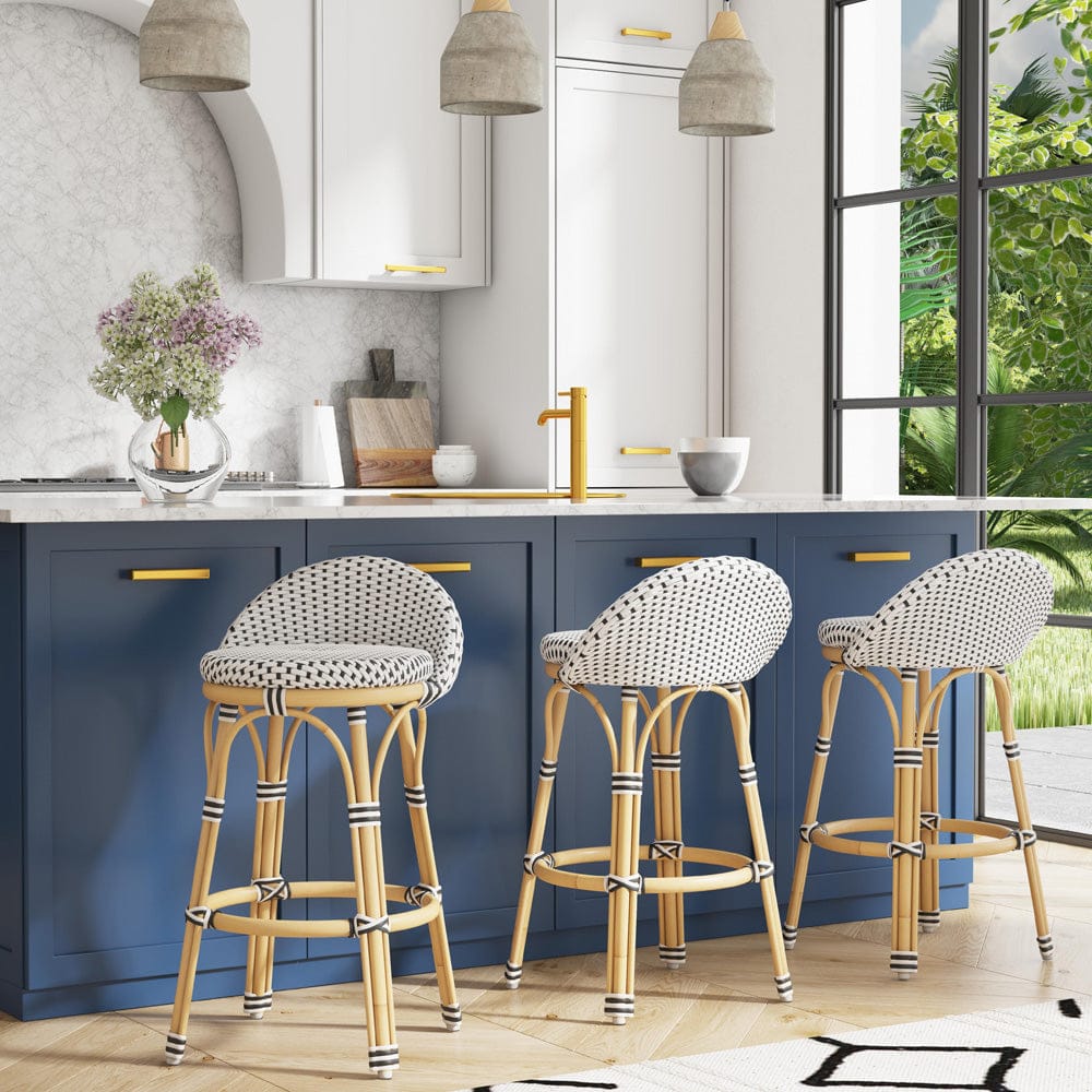 Butler Specialty Company - Inez 24 in. Seat Height Rattan Low Back Counter Stool, Black - 5981295 view 4