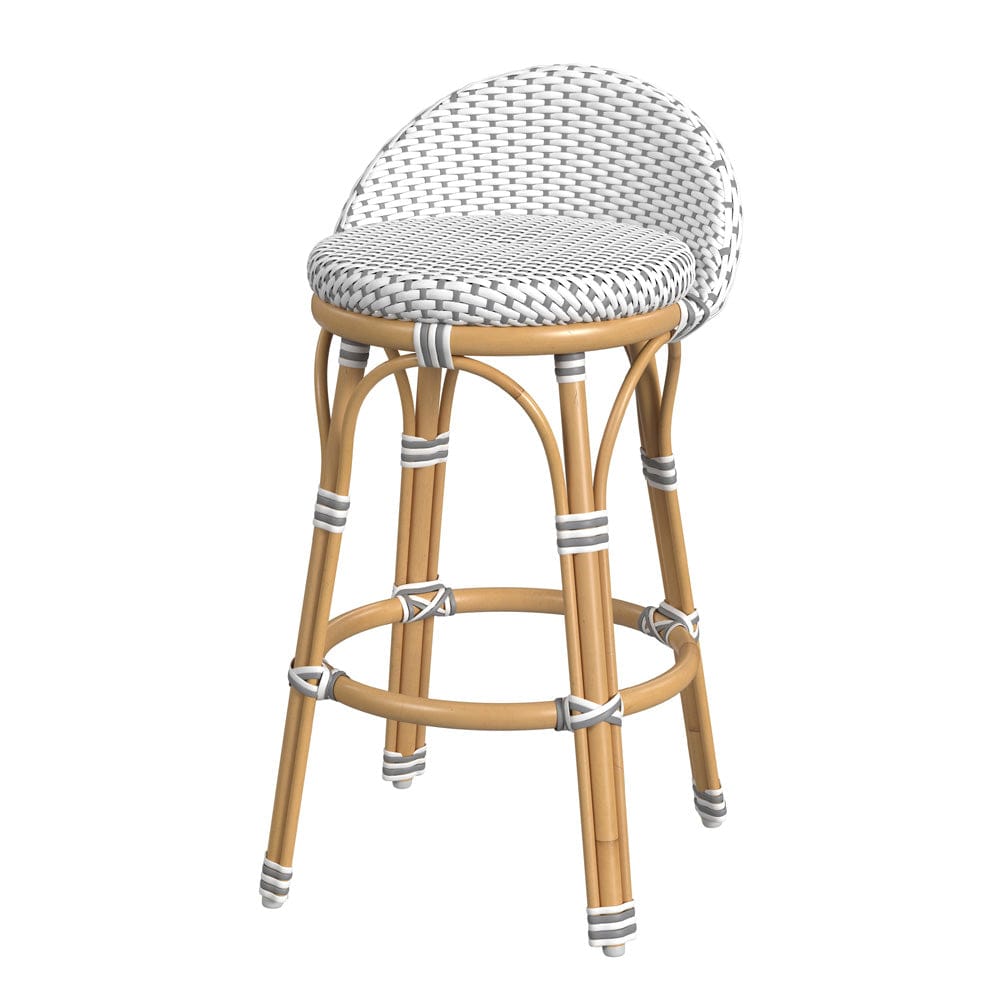 Butler Specialty Company - Inez 24 in. Seat Height Rattan Low Back Counter Stool, Gray - 5981329 view 1