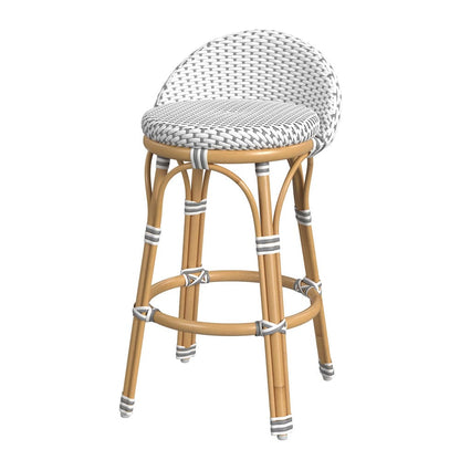 Butler Specialty Company - Inez 24 in. Seat Height Rattan Low Back Counter Stool, Gray - 5981329 view 1