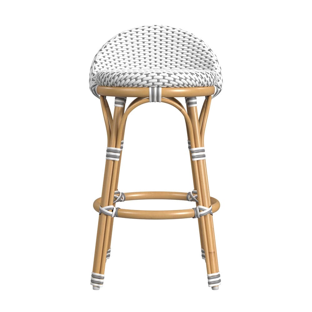 Butler Specialty Company - Inez 24 in. Seat Height Rattan Low Back Counter Stool, Gray - 5981329 view 2