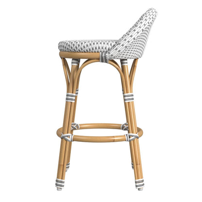 Butler Specialty Company - Inez 24 in. Seat Height Rattan Low Back Counter Stool, Gray - 5981329 view 3
