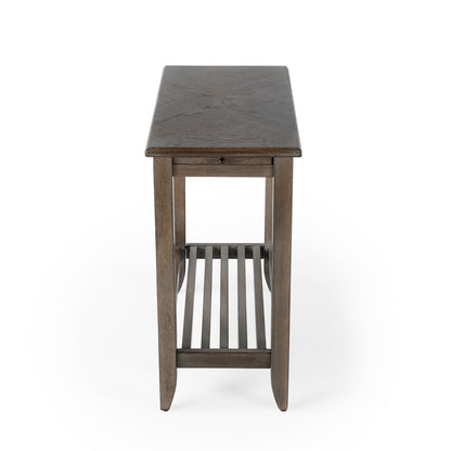 Butler Specialty Company - Irvine 12 in. W Rectangular Side Table with Pull-Out Tray, Brown - 3025248