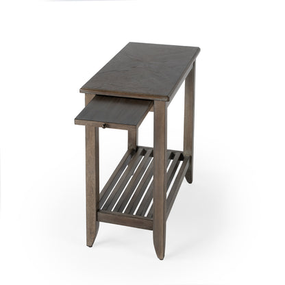 Butler Specialty Company - Irvine 12 in. W Rectangular Side Table with Pull-Out Tray, Brown - 3025248