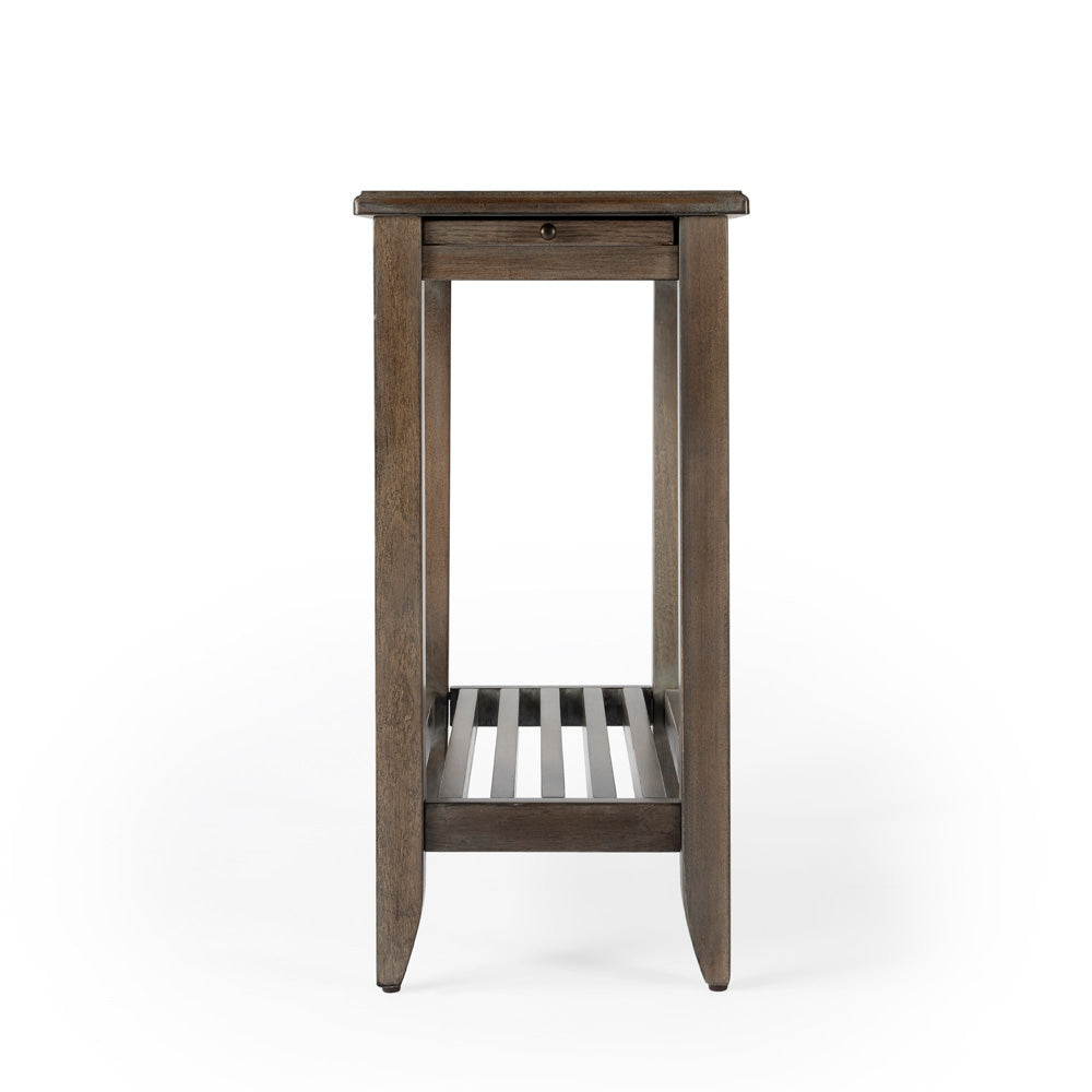 Butler Specialty Company - Irvine 12 in. W Rectangular Side Table with Pull-Out Tray, Brown - 3025248